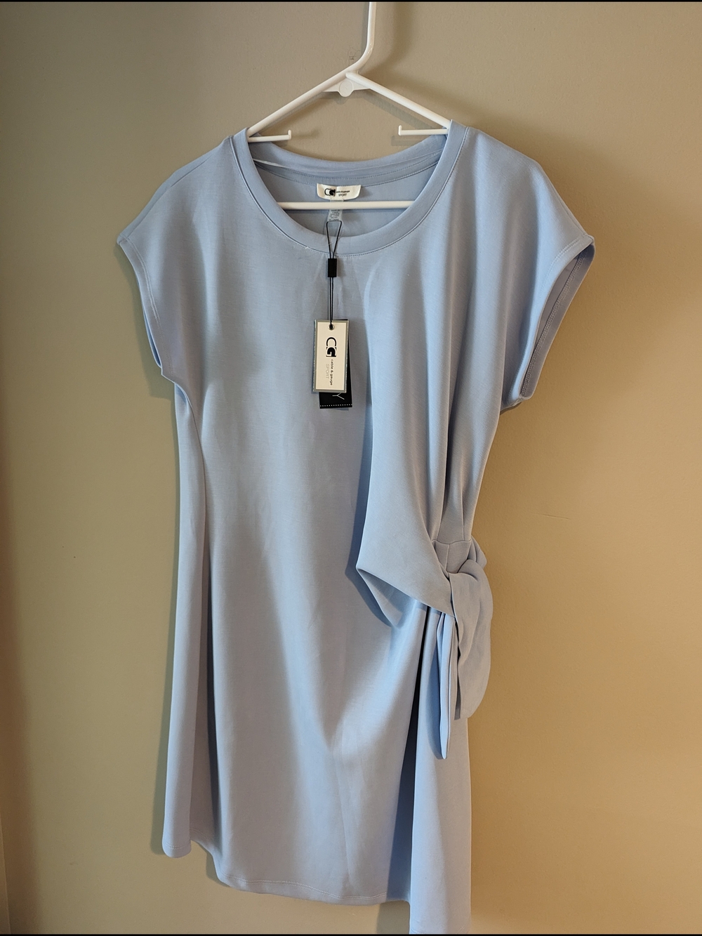 NWT- Cable & Gauge Light Blue Tie-Side Cap Sleeve Active Dress